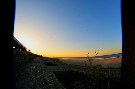 Sunrise, dawn, ocean, waters, JPG