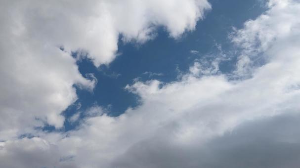 青い空と白い雲の風景 青い空と白い雲の風景の写真