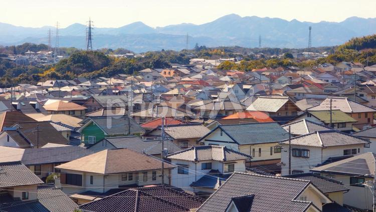 街並み③ 住宅街,街並み,家並みの写真素材