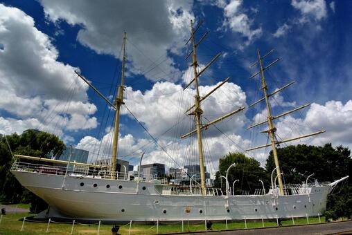東京海洋大学の雲鷹丸 東京海洋大学,雲鷹丸,捕鯨船の写真素材
