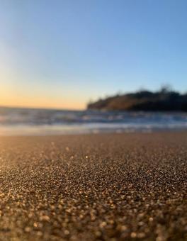 浜辺の夕暮れ 浜辺の夕暮れの写真