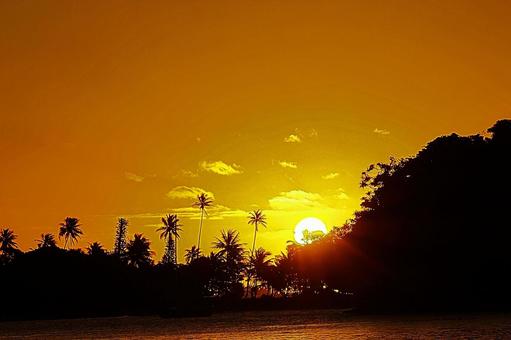 New Caledonia Isle of Pines 97 Evening view, new caledonia, イ ル デ パ ン island, uretela beach hotel, JPG