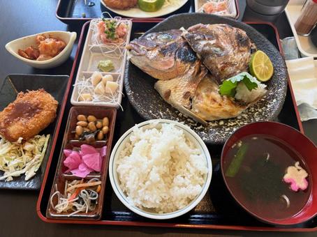 ランチ ランチ,定食,たいの写真素材