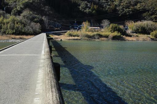 高知県いの町　名越屋沈下橋 名越屋沈下橋,沈下橋,橋の写真素材