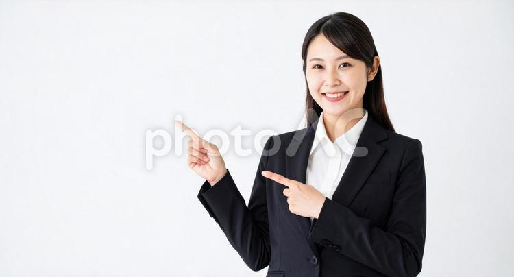 指差し 指差し,女性,女子の写真素材