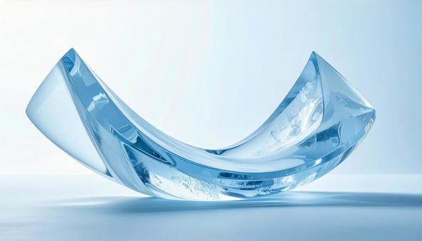 透明な氷のアート作品 透明な氷のアート作品の写真