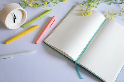 Photo, note, pen, notebook, 