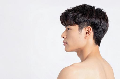 若い日本人男性の美容ポートレート 若い日本人男性の美容ポートレートの写真