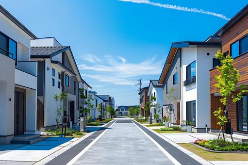 整備された戸建て住宅街・住宅展示場 整備された戸建て住宅街・住宅展示場の写真