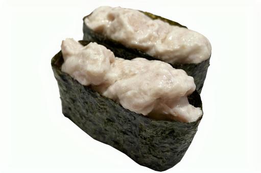 ツナサラダの軍艦巻き 鮨,ツナサラダ,握り寿司の写真素材