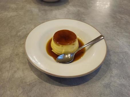 Pudding on a stylish table, JPG