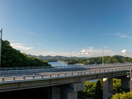 因島大橋 因島大橋,吊り橋,しまなみ街道の写真素材