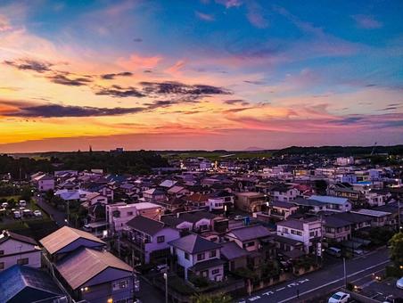 Evening sky horizon, JPG