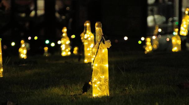 御殿場高原時之栖のイルミネーション　71 イルミネーション,夜景,ライトアップの写真素材