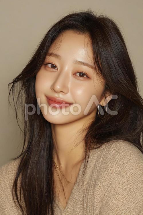 自然体の女性のクローズアップ 女性,アジア人,笑顔の写真素材