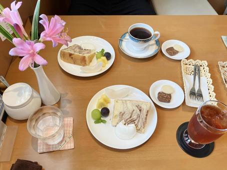 カフェのケーキセット カフェのケーキセット カフェ,喫茶店,ケーキセットの写真素材