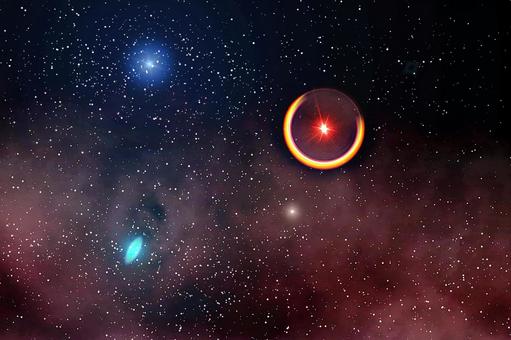幻想的背景素材 散光星雲と深宇宙 幻想的背景素材 散光星雲と深宇宙の写真