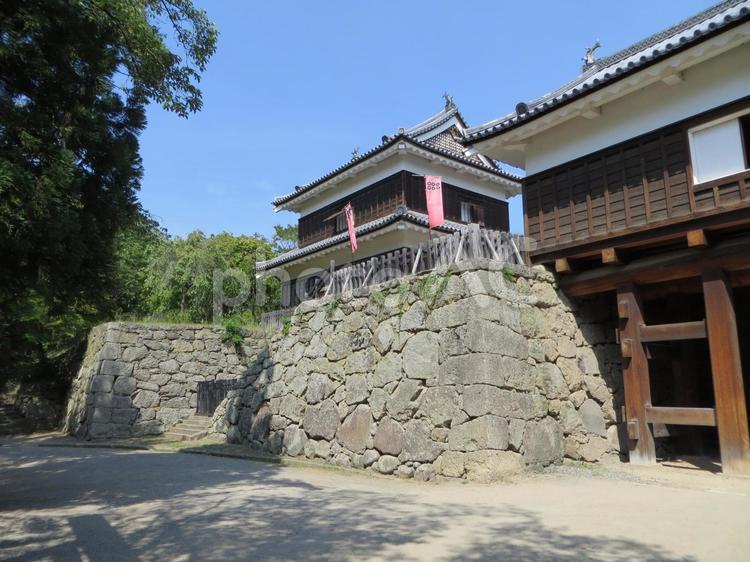 上田城　東虎口櫓門の内側から北櫓 上田城,真田幸村,真田信繫の写真素材
