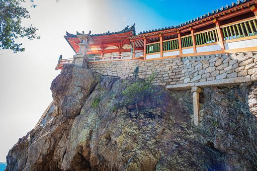 広島県　阿伏兎観音の風景 広島県,阿伏兎観音,福山の写真素材