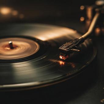 アナログ音楽を楽しむひととき アナログ音楽を楽しむひとときの写真