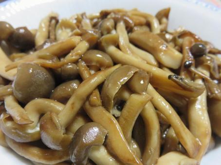 しめじ炒め しめじ炒め しめじ,シメジ炒め,炒め物の写真素材