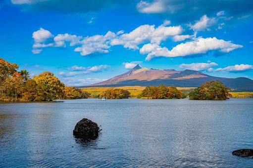北海道　大沼国定公園　秋の風景 北海道,大沼,函館の写真素材