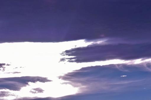 258　青の夕焼け 夕焼け,夕暮れ,青色の写真素材