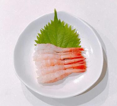 甘海老刺身 甘海老刺身,甘エビ,甘海老の写真素材