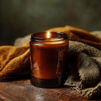 香りを放つキャンドルの写真