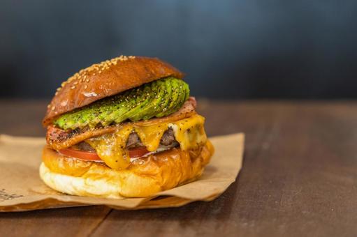 hamburger, hamburger, cheese, avocado, JPG