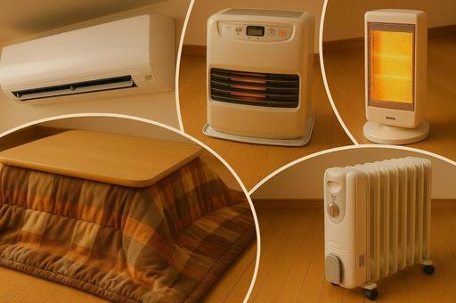 冬の暖房いろいろ 冬の暖房いろいろの写真