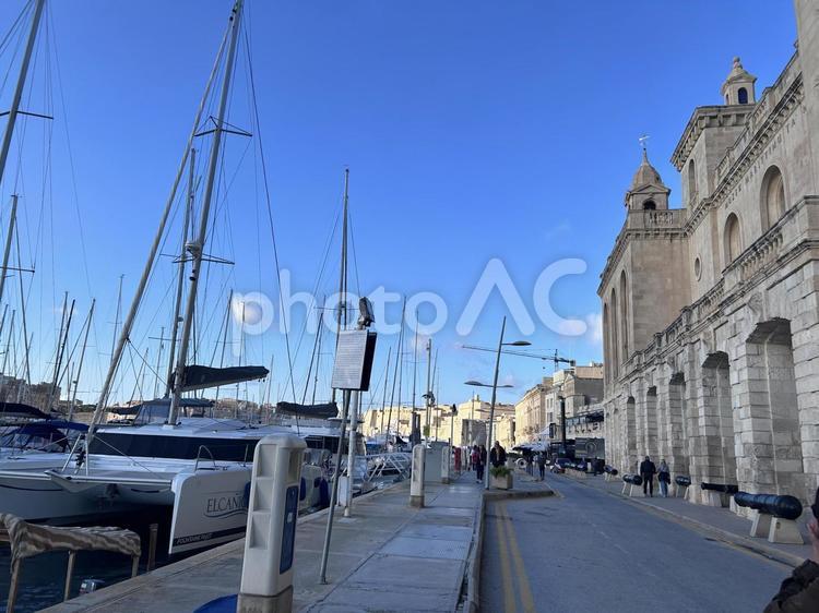 マルタのスリーシティズの街並み 街並み,風景,マルタの写真素材