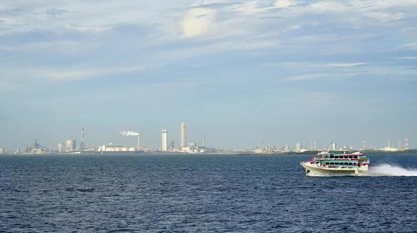 東京湾を航行する東海汽船のジェット船 東京湾を航行する東海汽船のジェット船 ジェット船,船,東京の写真素材