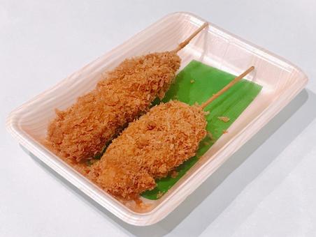 串かつ 串カツ,串揚げ,串の写真素材