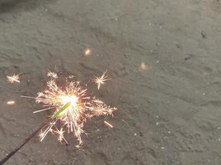 Close-up of hand-held fireworks bursting with sparks, JPG Close-up of hand-held fireworks bursting with sparks, JPG