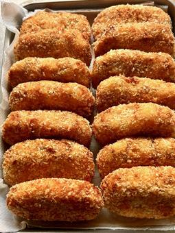 Freshly fried croquettes, JPG Freshly fried croquettes, JPG