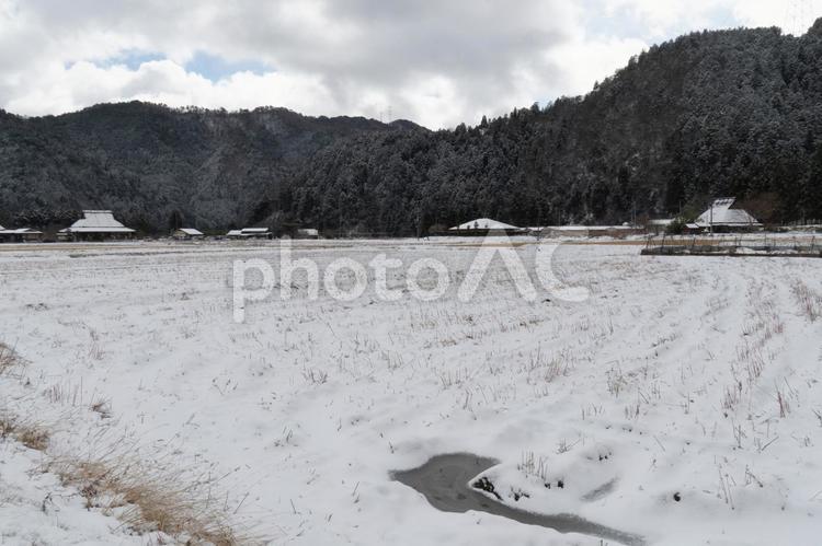 冬の京都美山かやぶきの里 美山かやぶきの里,自然,風景の写真素材
