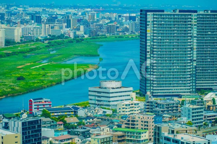 川崎市の都市計画風景 川崎市,ビル群,都市計画の写真素材