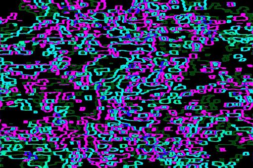 ネオンカラーの抽象ウェーブ シアン,マゼンタ,黒の写真素材