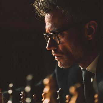 次の一手を思考するリーダー 次の一手を思考するリーダーの写真