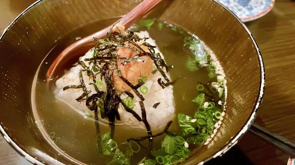 鮭茶漬け 鮭茶漬け 鮭茶漬け,お茶漬け,おつまみの写真素材