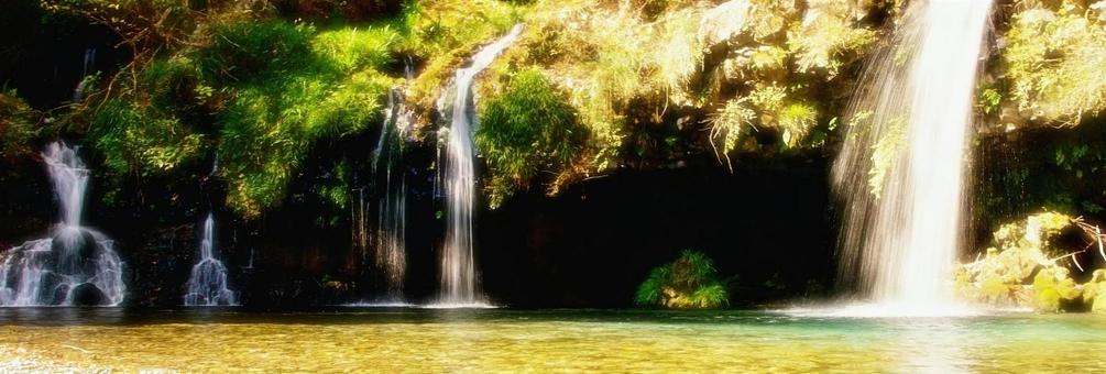 Photo, waterfall, waterfall vase, water field, 