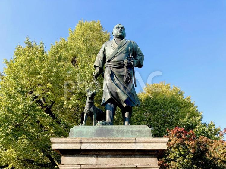 東京風景・上野公園 上野公園,上野恩賜公園,西郷隆盛像の写真素材