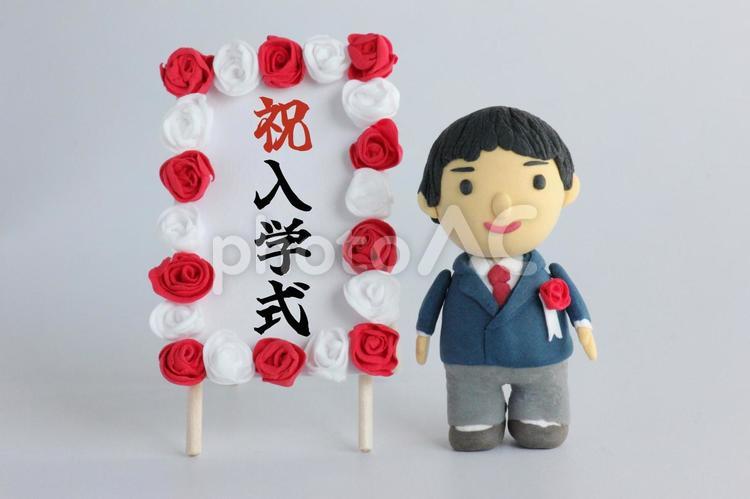 入学式　イメージ　男子学生 入学式,４月,学生の写真素材