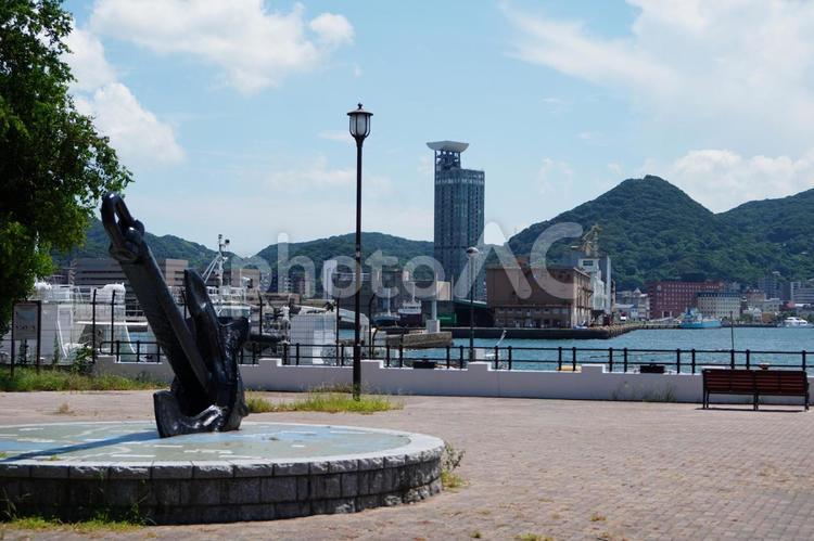 ノーフォーク広場からみる北九州の門司港 福岡,北九州,門司の写真素材