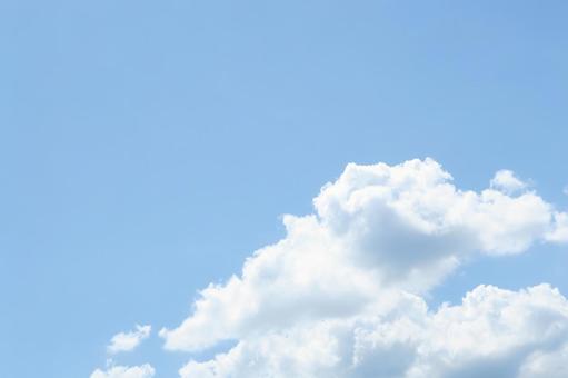 空と積乱雲 空,晴天,夏空の写真素材