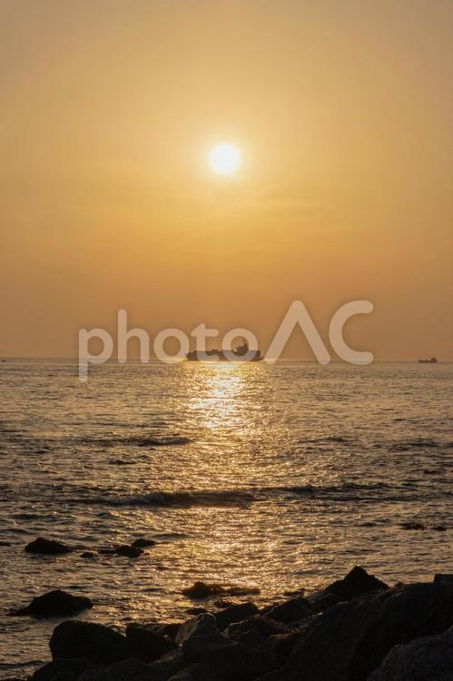 夕暮れの伊良湖岬 伊良湖,伊良湖岬,夕焼けの写真素材