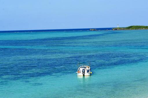 備瀬の海 備瀬の浜,沖縄,海の写真素材