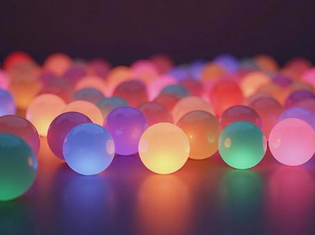 綺麗なデザインののガラス玉の写真