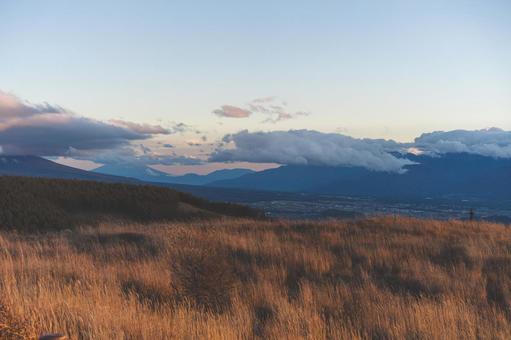 ビーナスラインの秋 ビーナスライン,長野県,車山高原の写真素材